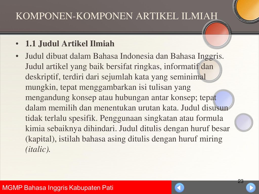 ARTIKEL ILMIAH Di BIDANG PENDIDIKAN Ppt Download