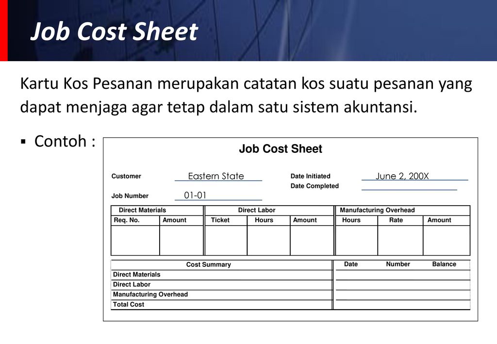 Ordering cost. Job costing. Seven Step job costing. Job costing distinguishes costs into categories.