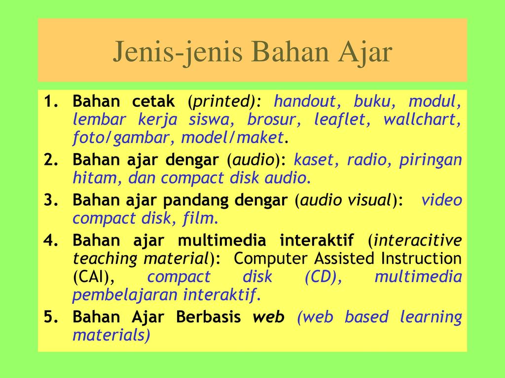 Pengembangan Bahan Ajar Ppt Download