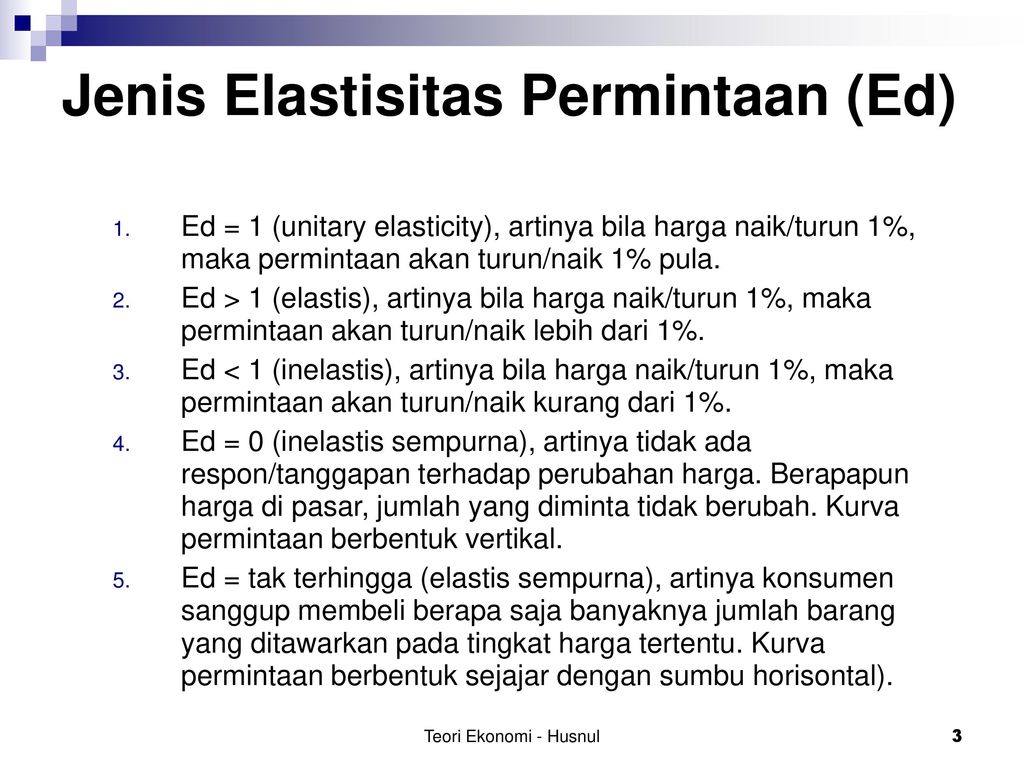 Macam Macam Elastisitas Permintaan – Sinau