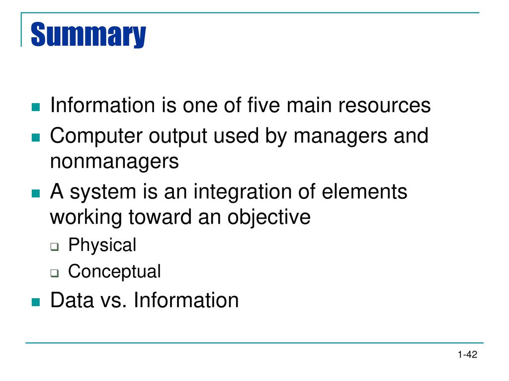 Main resources