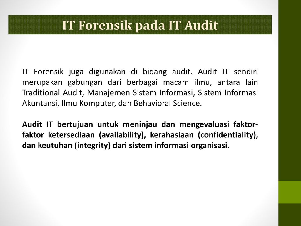 It Forensik Amp Profesionalisme Kerja Ppt Download