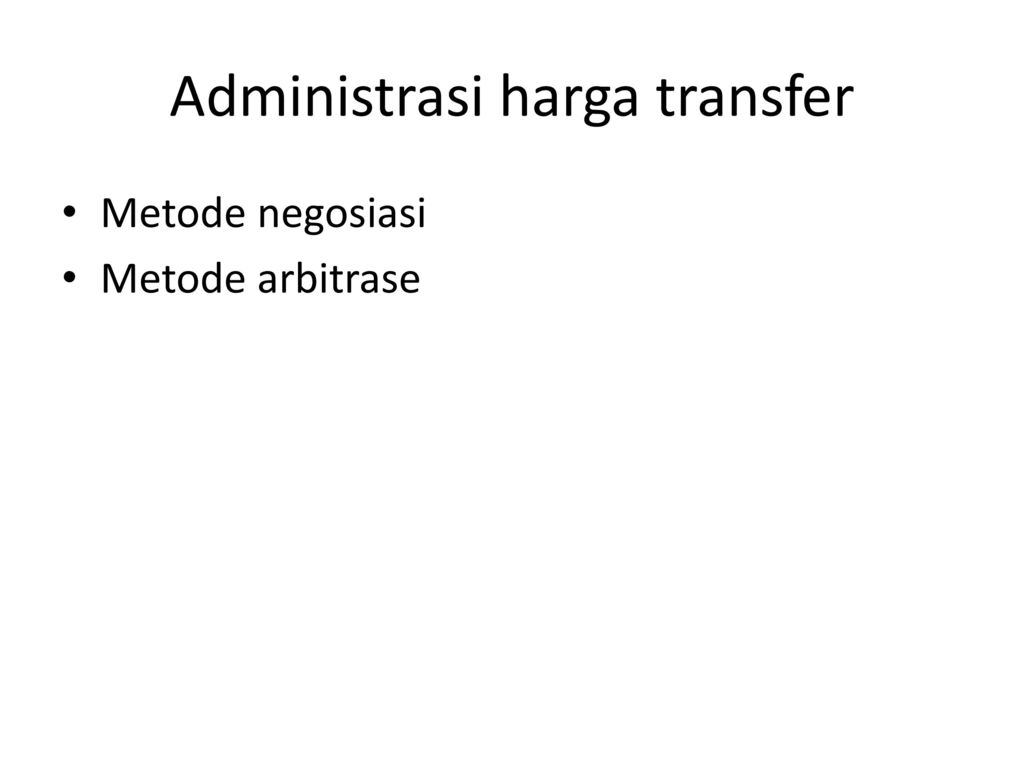 Administrasi harga transfer