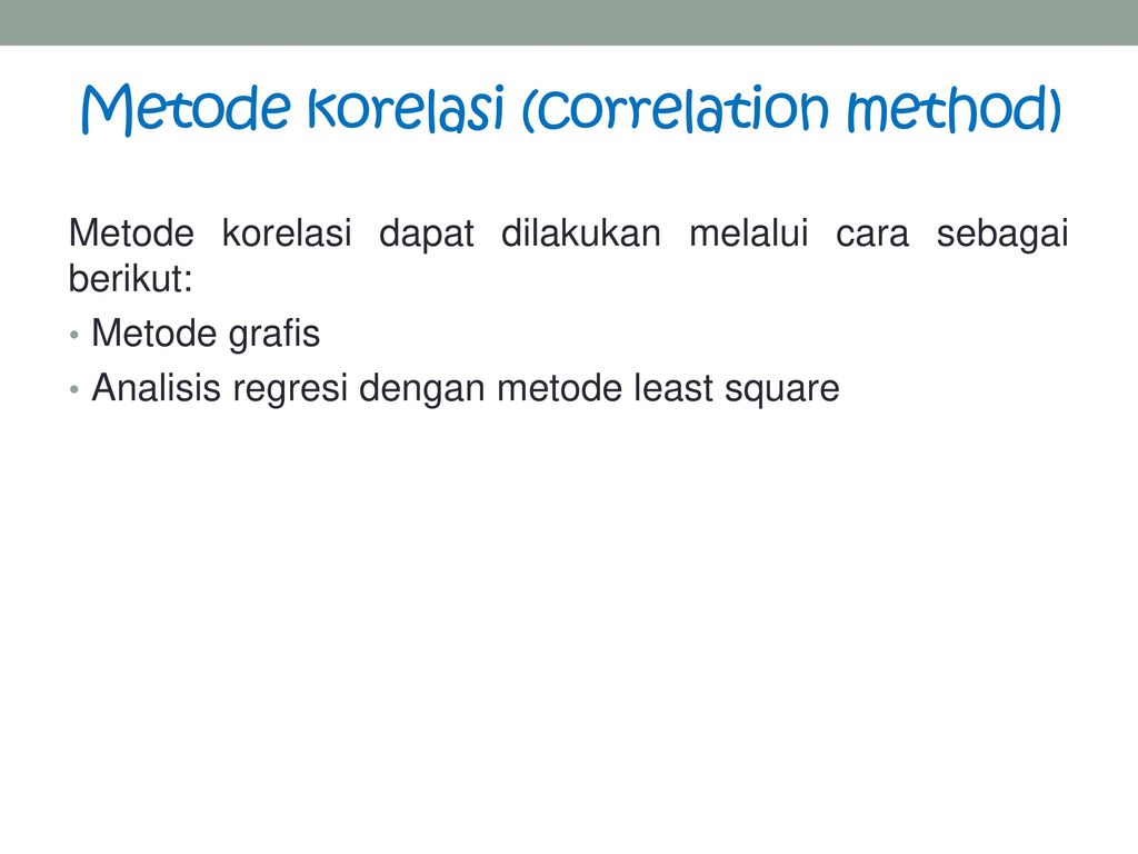 Metode korelasi (correlation method)