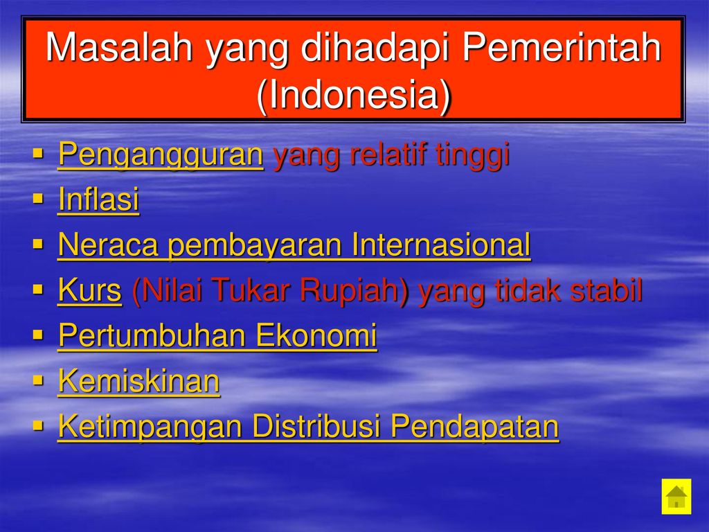 Masalah yang dihadapi Pemerintah (Indonesia)