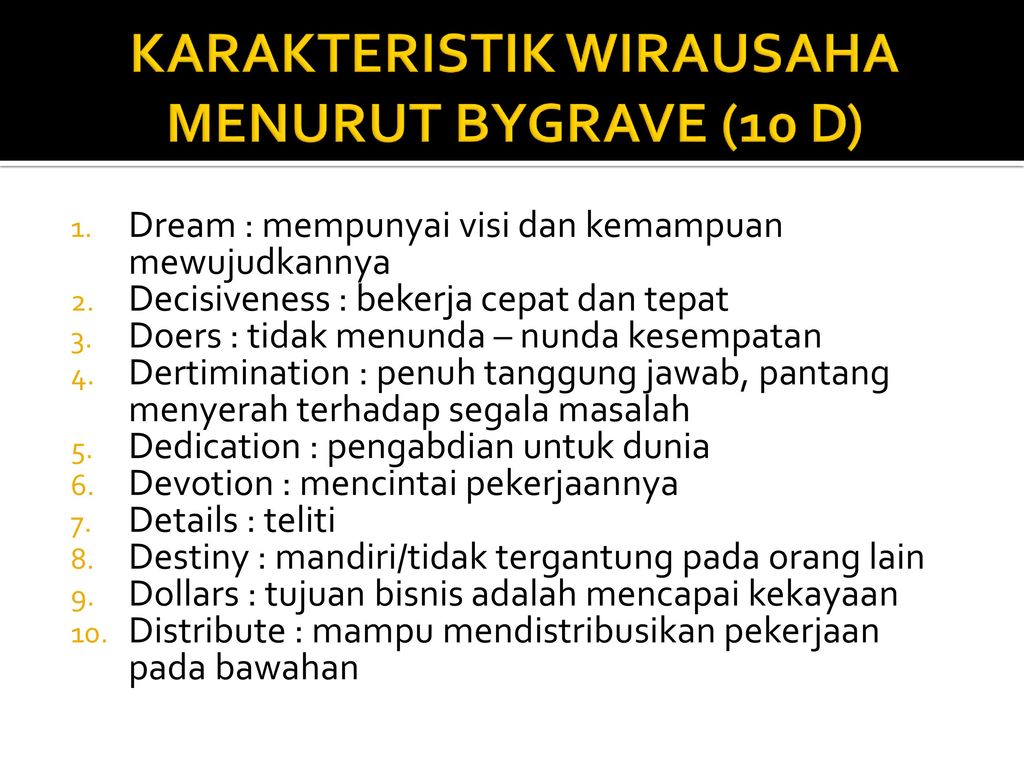 Sifat Wirausaha – Brain