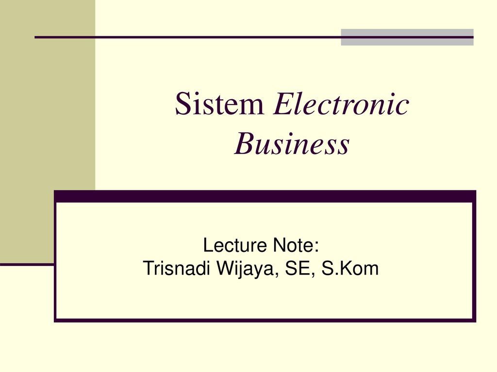 Electronic business презентация на английском