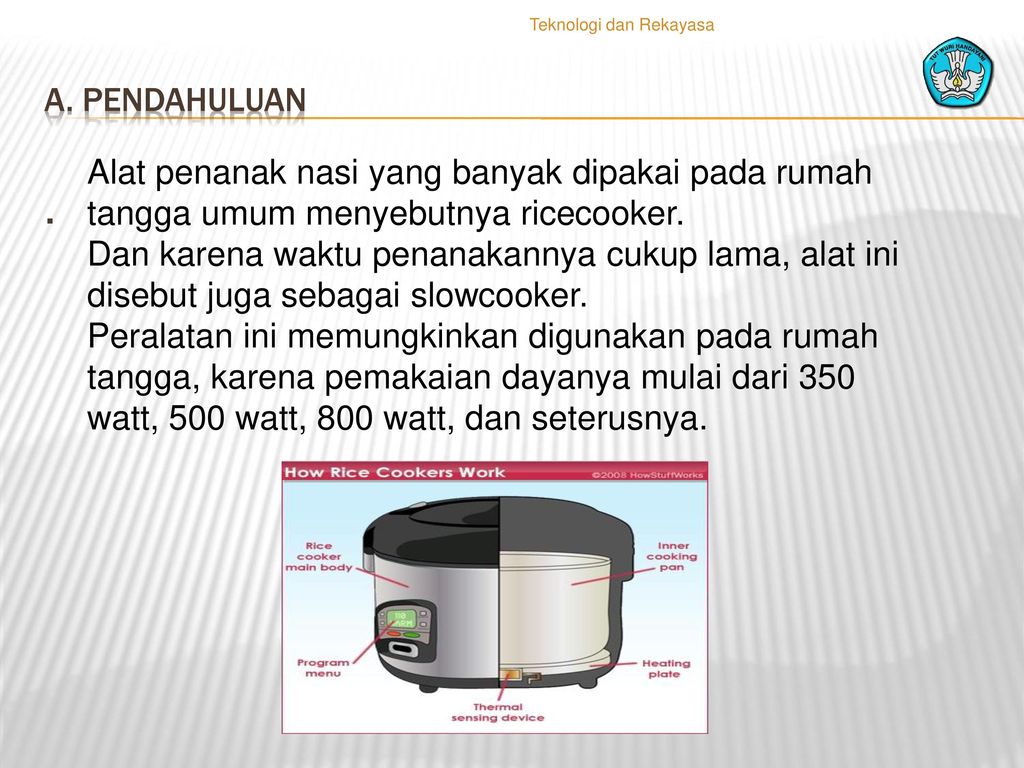 Penanak Nasi RICE COOKER Ppt Download