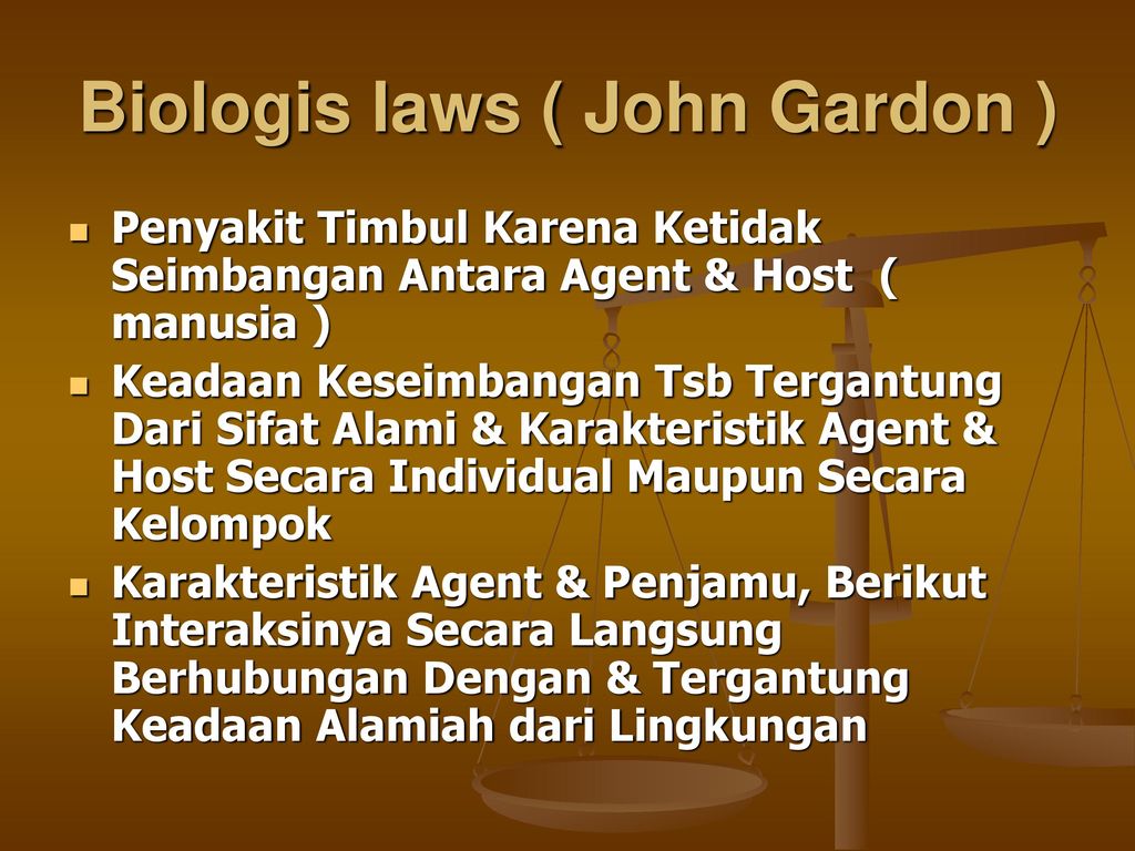Biologis laws ( John Gardon )