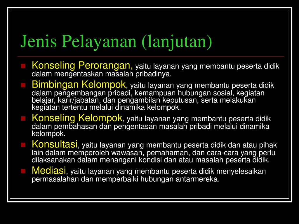 Fungsi Layanan Bk - Data Dikdasmen