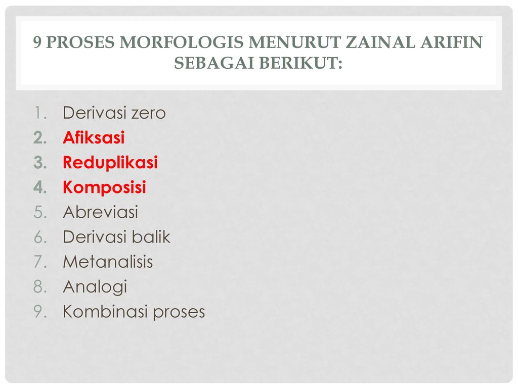 MORFOLOGI BAHASA INDONESIA - Ppt Download