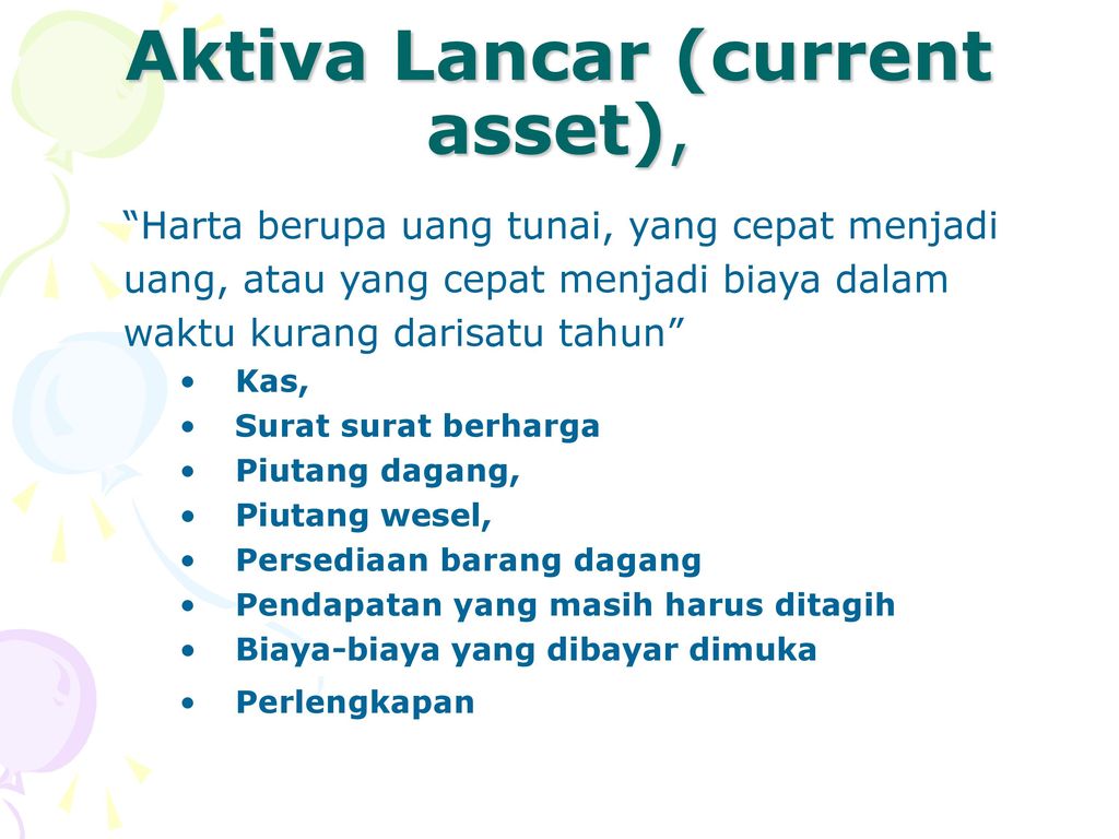Aktiva Lancar (current asset),