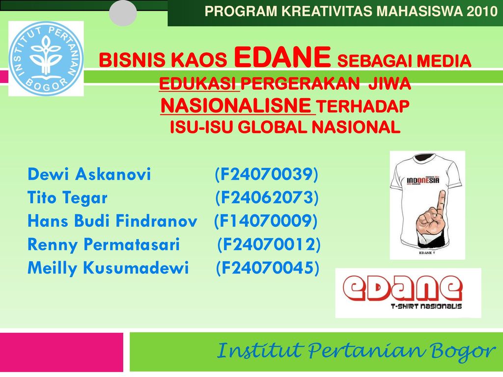 Institut Pertanian Bogor Ppt Download