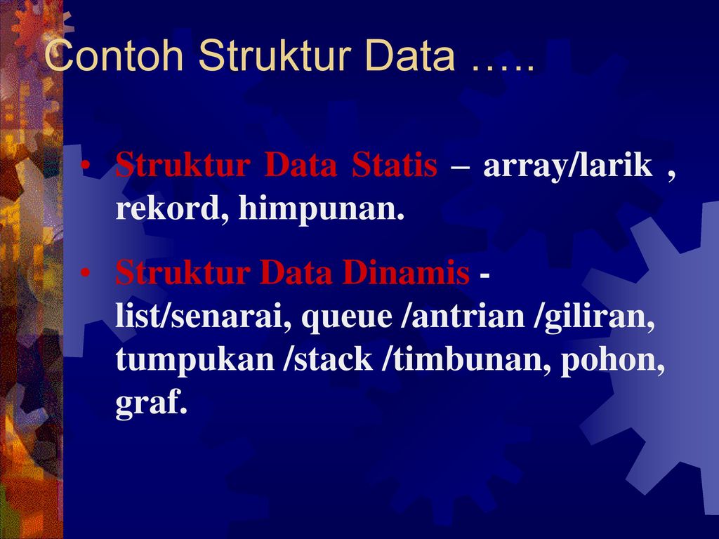 Contoh struktur data statis dan dinamis