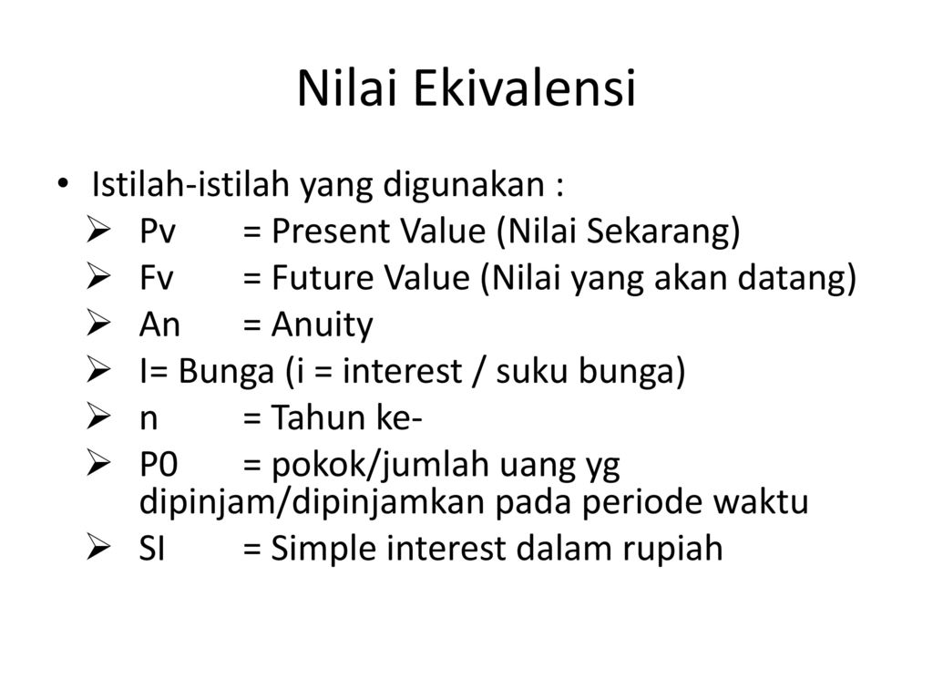 Analisis Teknik & Nilai Waktu Dari Uang - Ppt Download