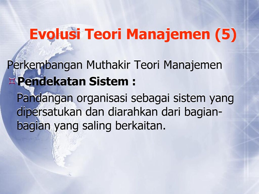 Evolusi Teori Manajemen Ppt Download