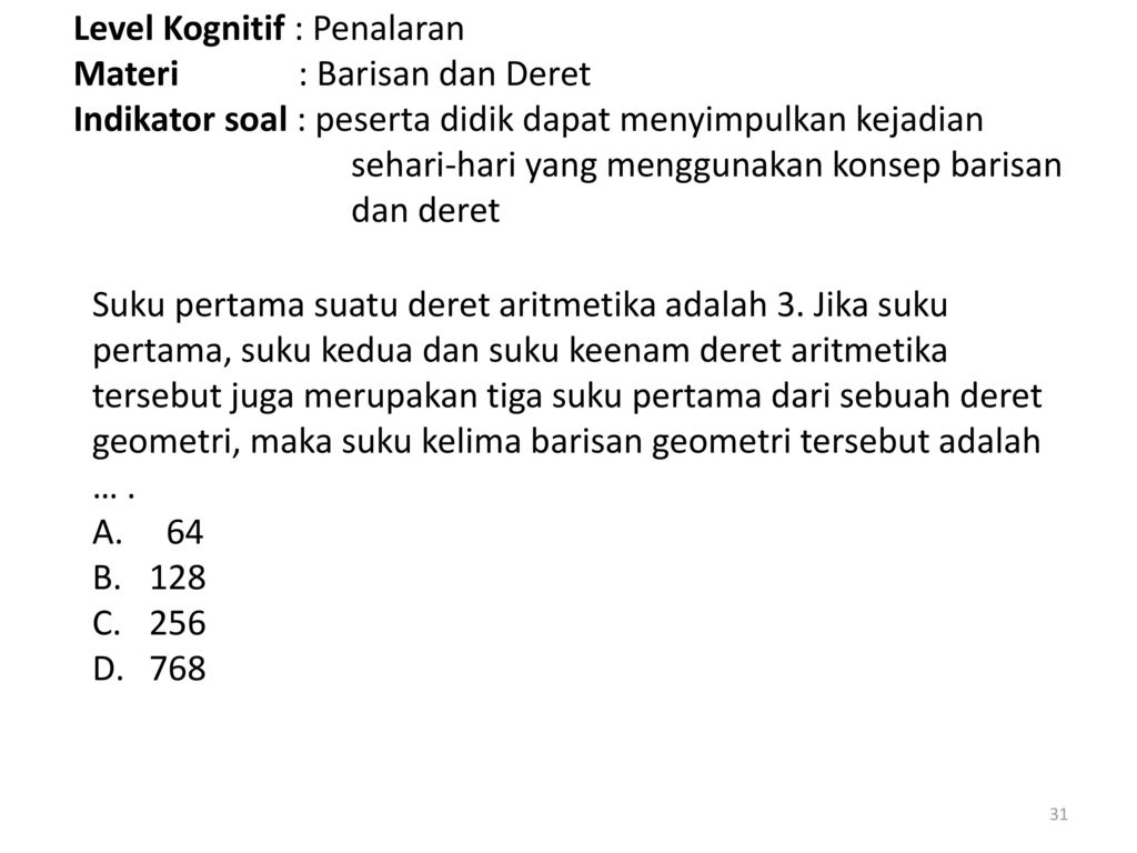 Contoh Soal Hots Beserta Indikator Pada Materi Aritmatika Sosial ...