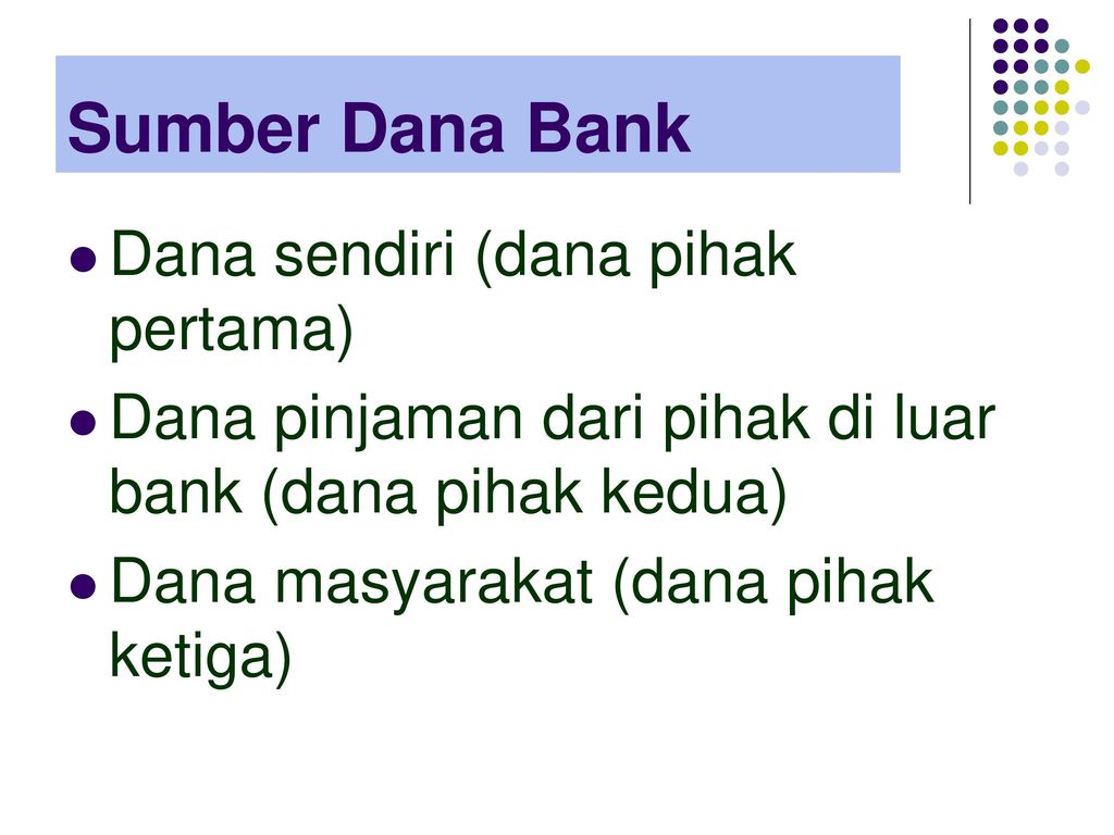 MANAJEMEN SUMBER DANA BANK - Ppt Download