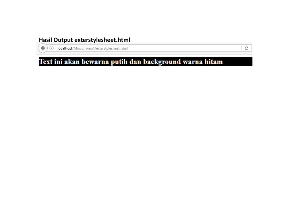 Hasil Output exterstylesheet.html
