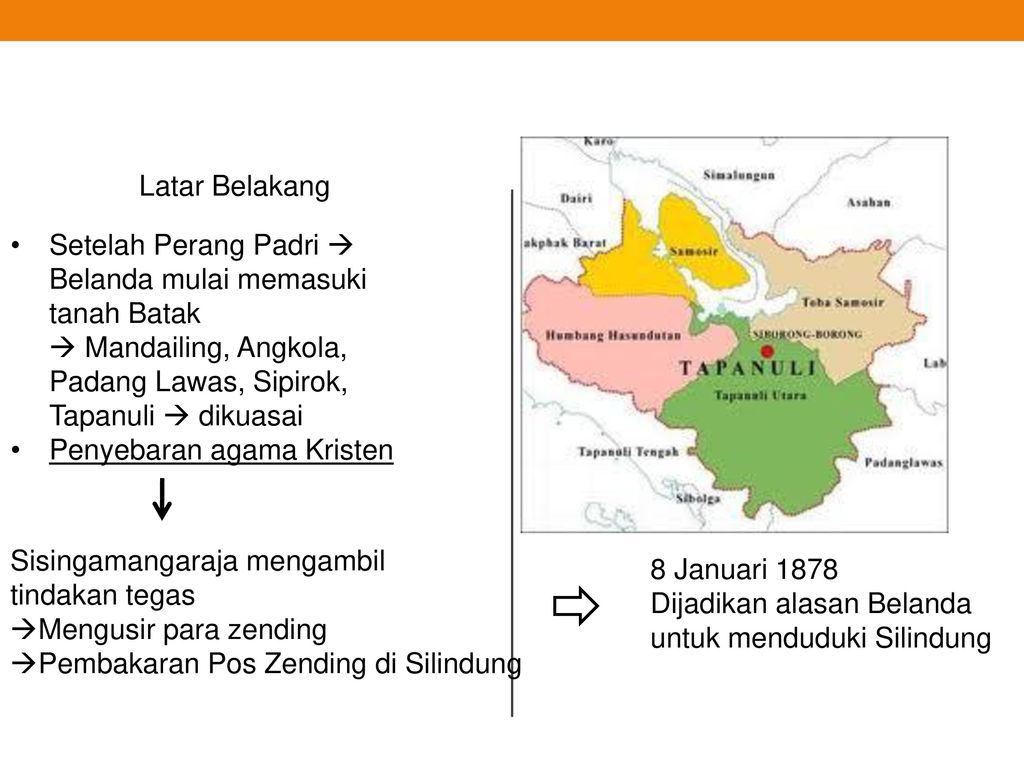 Latar Belakang Setelah Perang Padri  Belanda mulai memasuki tanah Batak.  Mandailing, Angkola, Padang Lawas, Sipirok, Tapanuli  dikuasai.