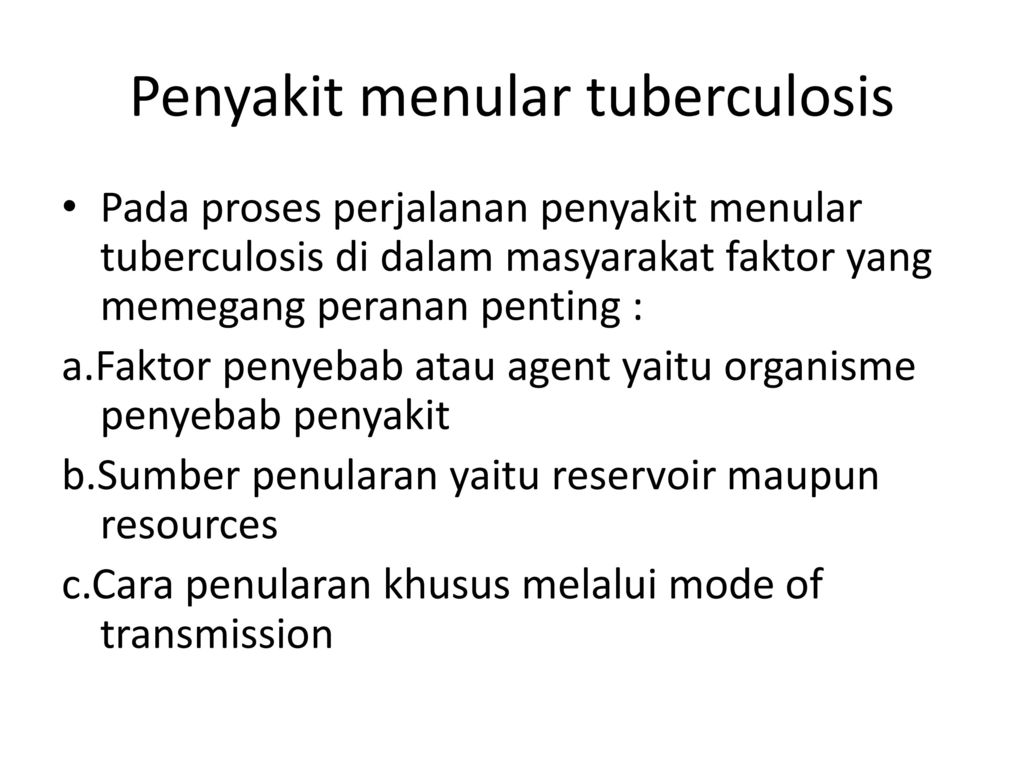Penyakit menular tuberculosis