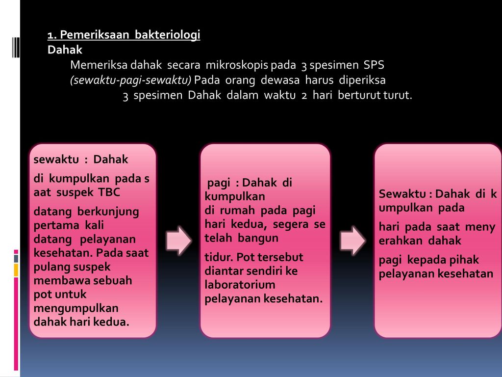 1. Pemeriksaan bakteriologi