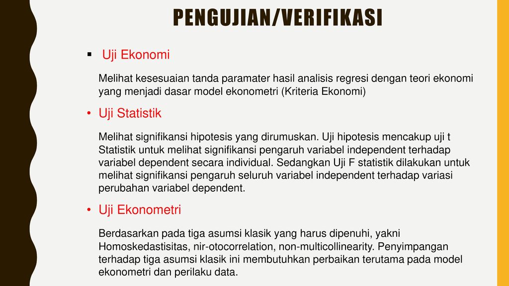 Ekonometrika Dr Muhamad Yunanto Mm Ppt Download