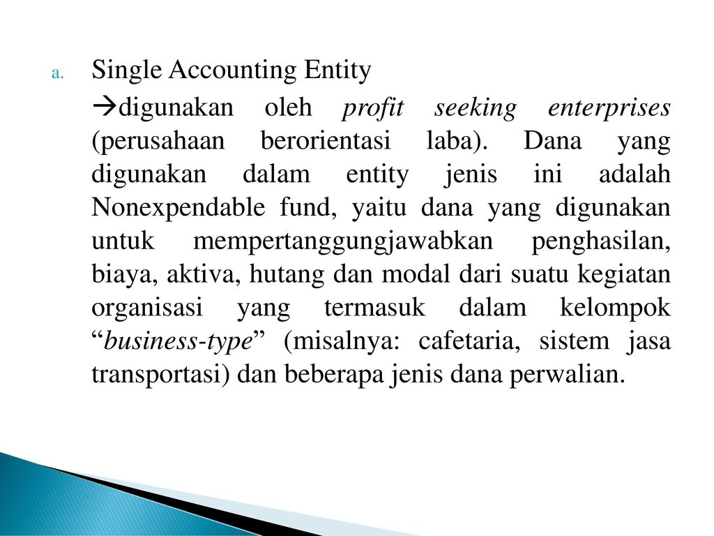 Entity account