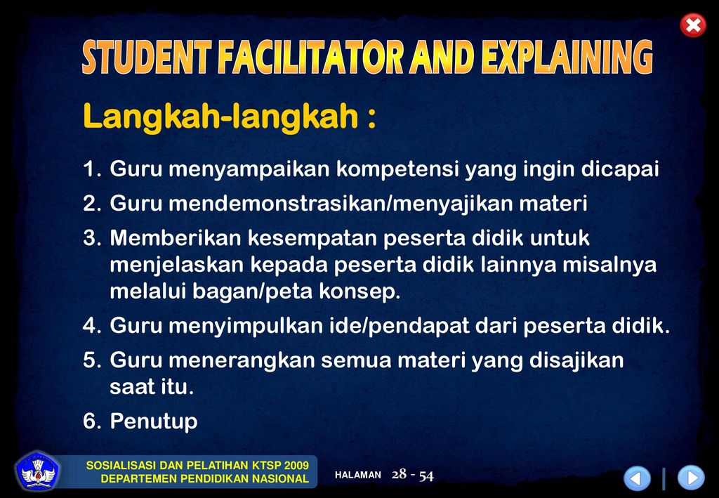 STUDENT FACILITATOR AND EXPLAINING