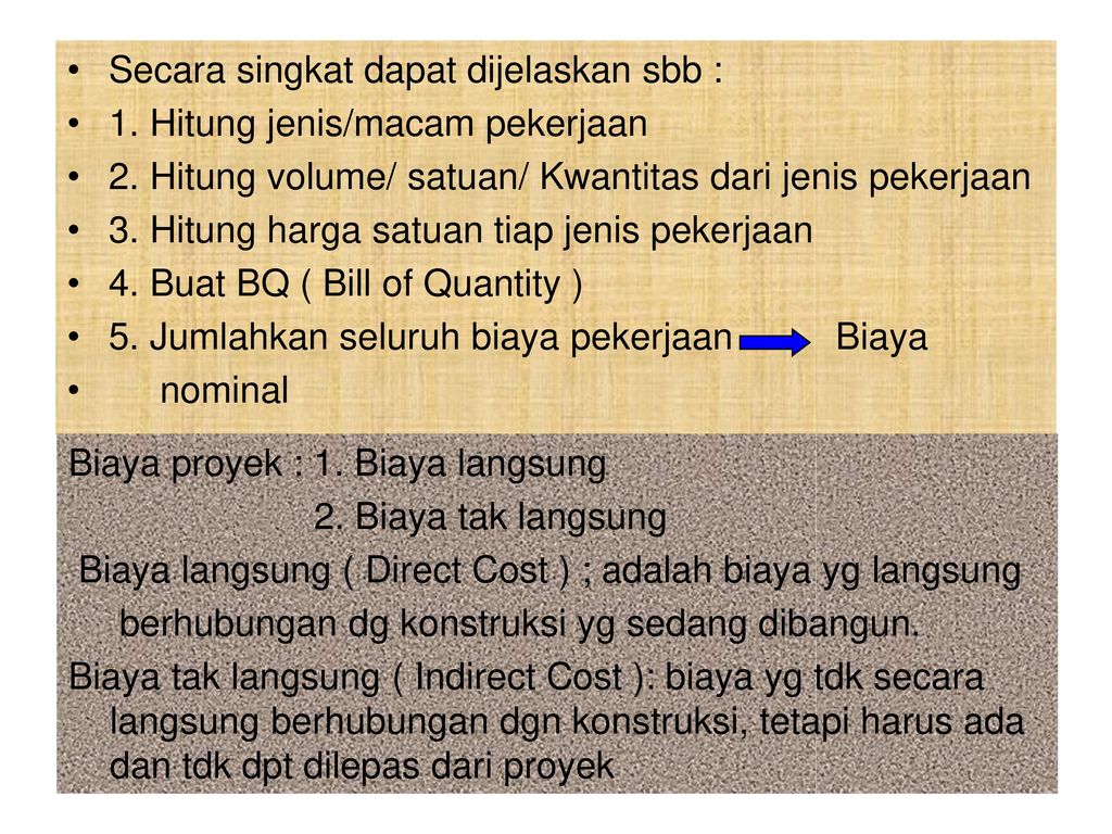 Contoh Soal Estimasi Biaya Konstruksi - Data Dikdasmen