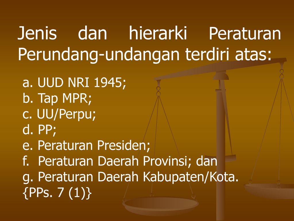 Jenis Dan Hierarki Peraturan Perundang Undangan Di Indonesia