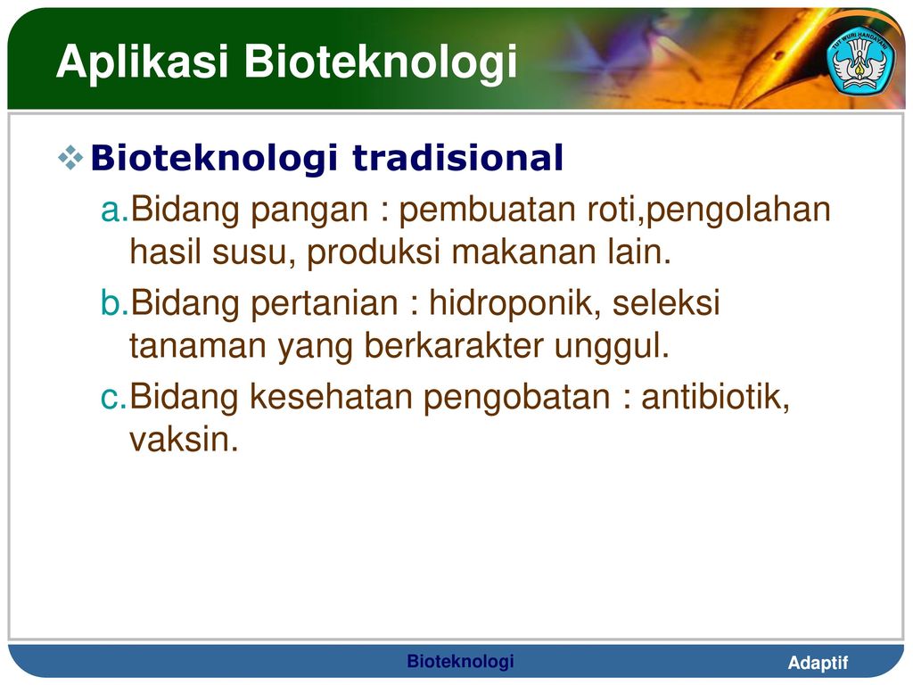 Aplikasi Bioteknologi