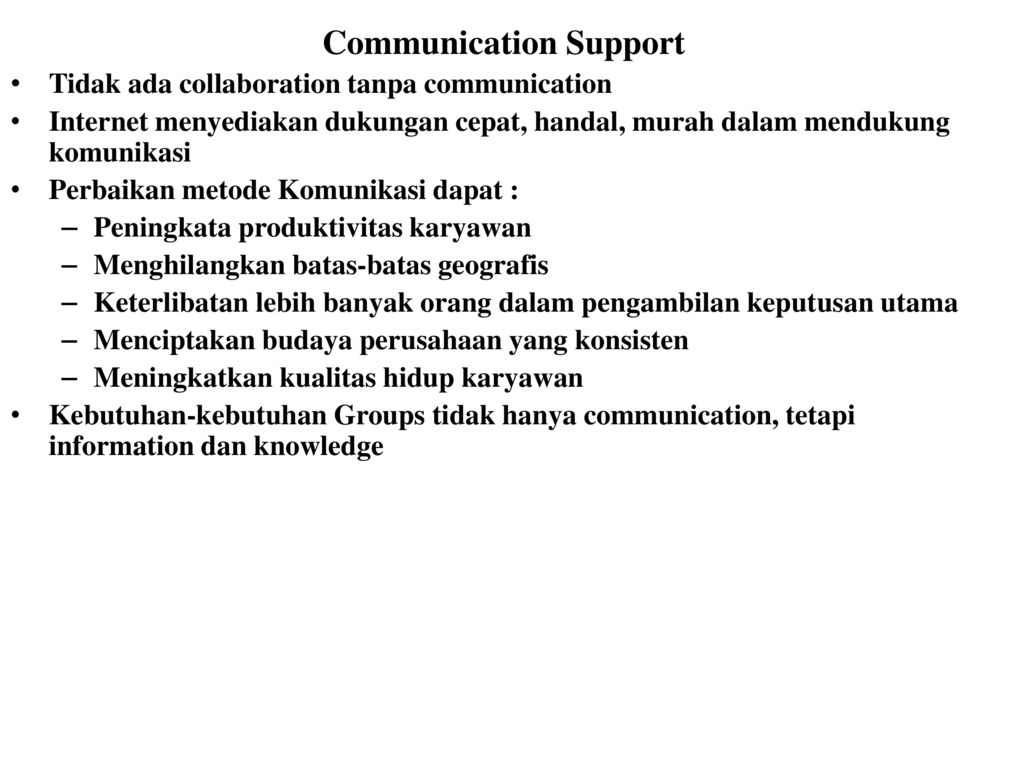 Communication support
