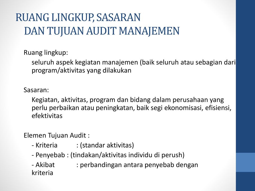 Audit Manajemen Asas Asas Manajemen Ppt Download