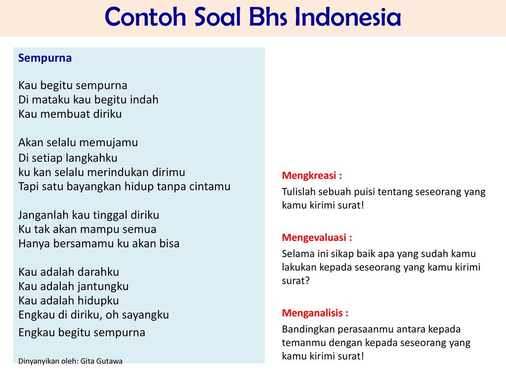 Contoh Soal Hots Materi Bahasa Indonesia