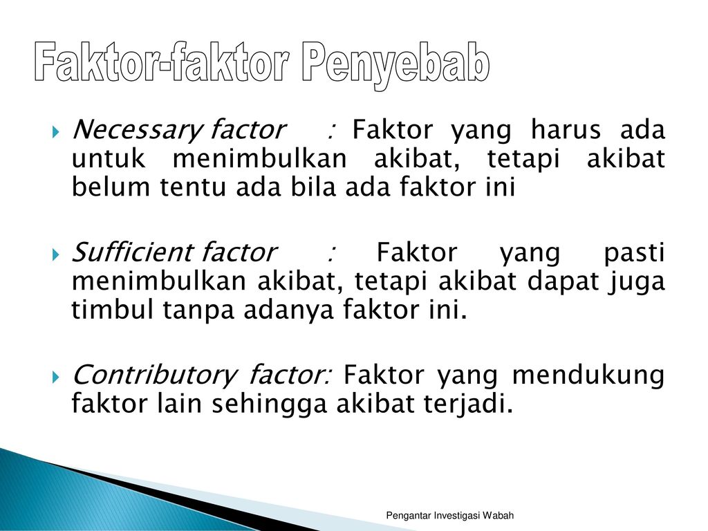 Faktor-faktor Penyebab