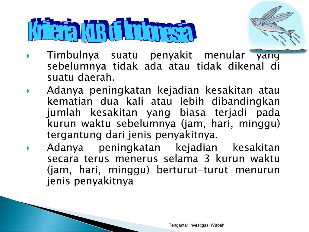 Kriteria KLB di Indonesia