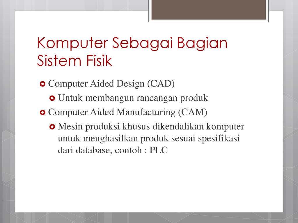 Sistem Informasi Manufaktur Ppt Download