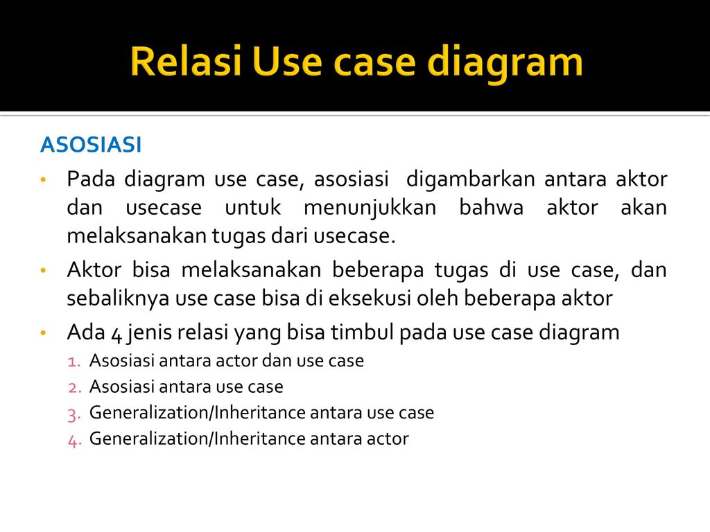 Relasi Use case diagram