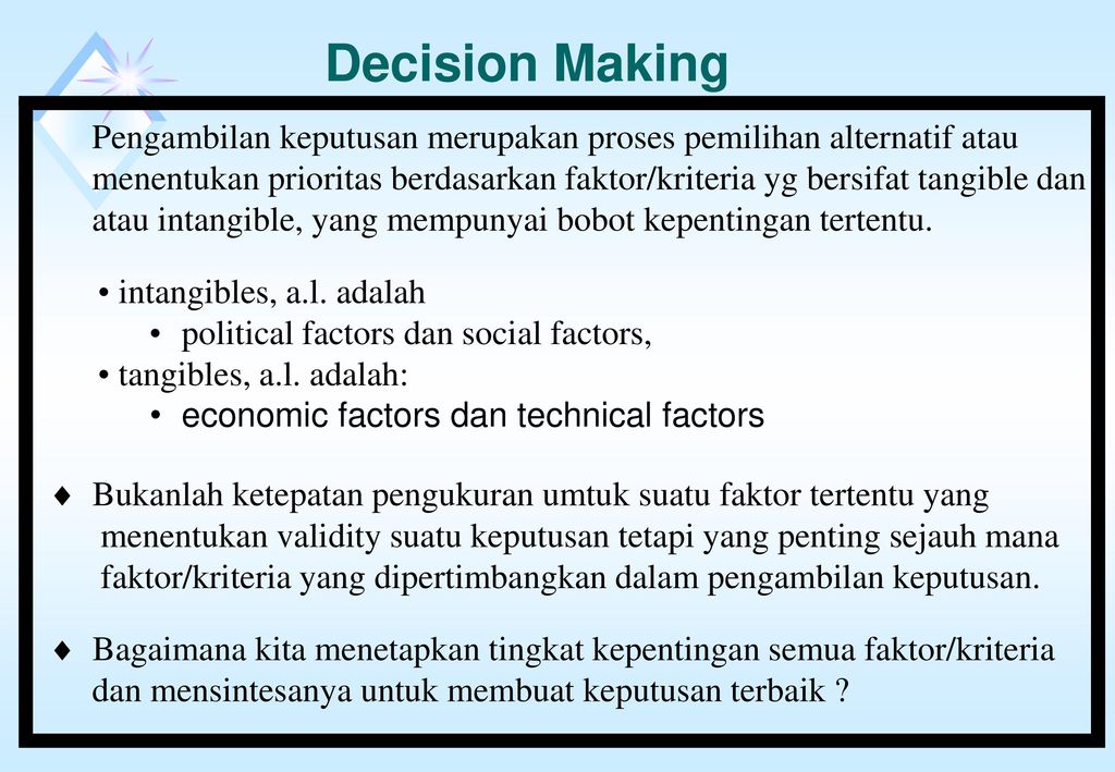 Pengambilan Keputusan Dengan Proses Hirarki Analitik Ppt Download