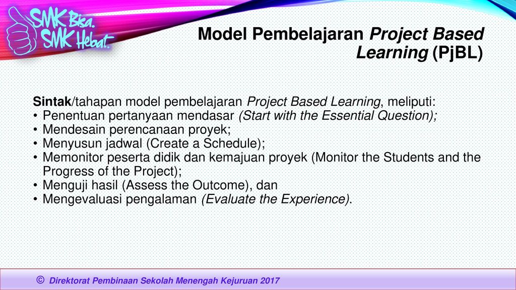 Sintak Model Pembelajaran Project Based Learning Seputar Model