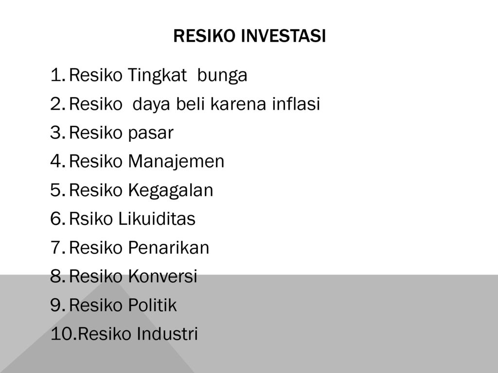 Teori Dan Konsep Investasi Ppt Download