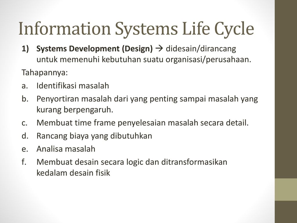 Information System Life Cycle.