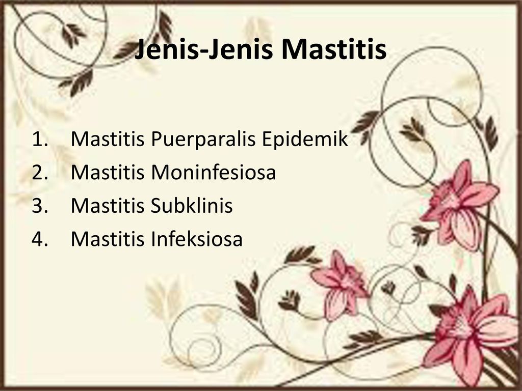 Jenis-Jenis Mastitis 1. Mastitis Puerparalis Epidemik