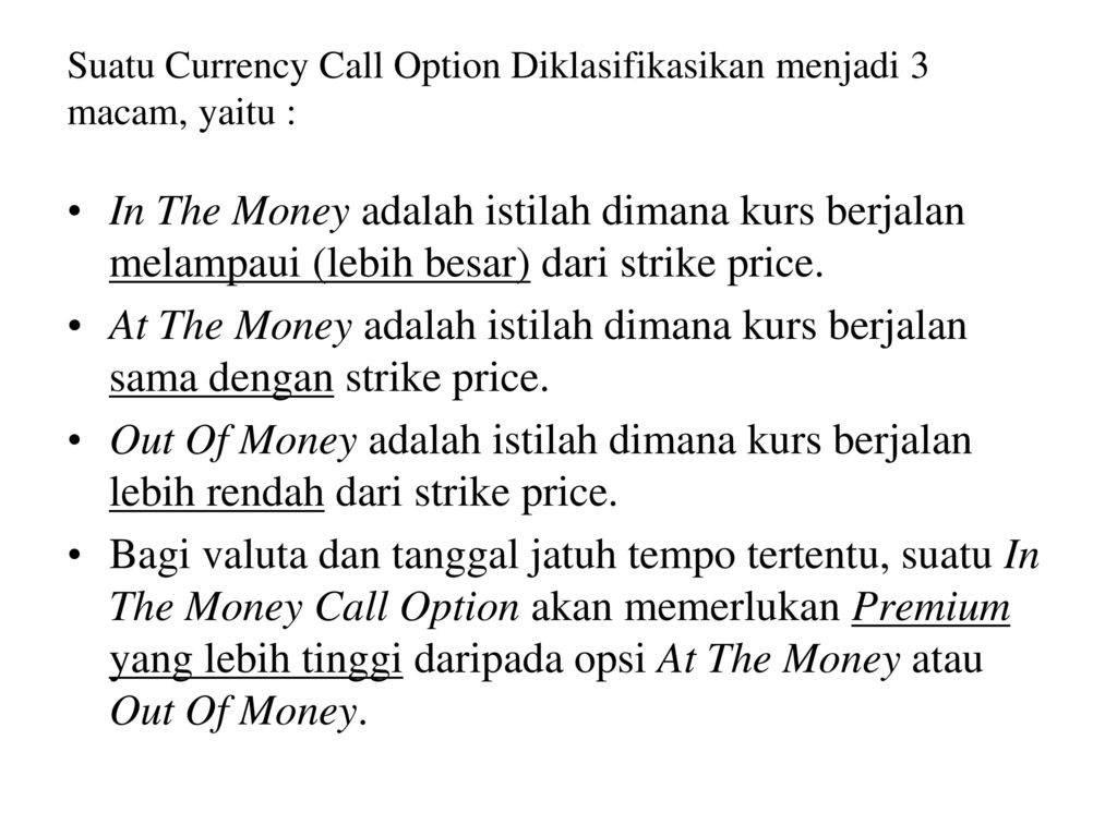 Currency call