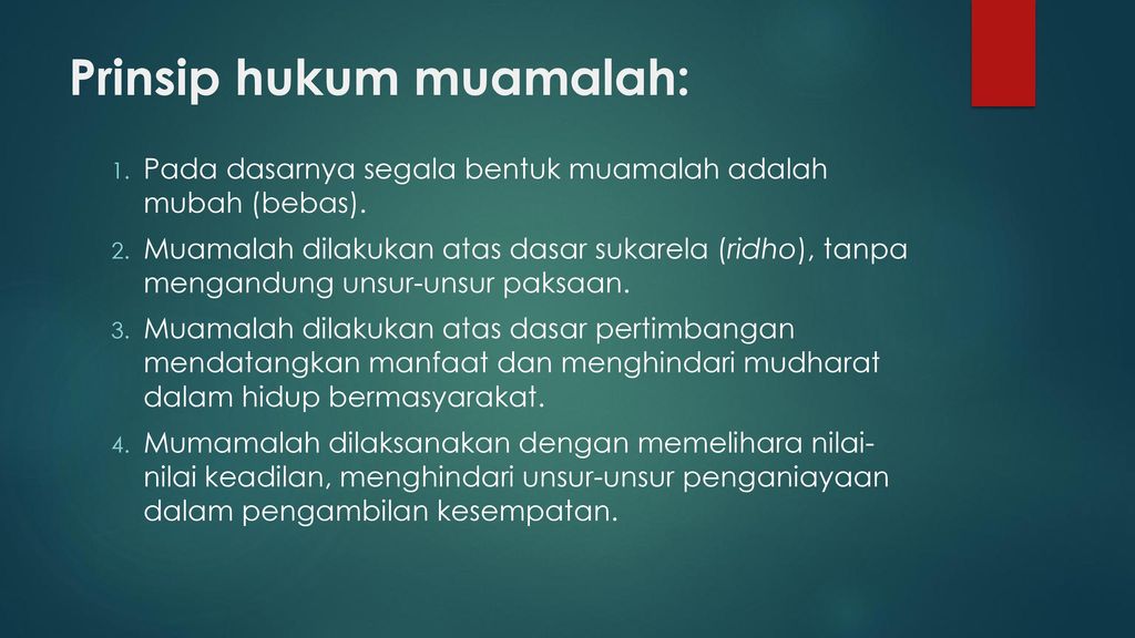 Prinsip Prinsip Muamalah – Ujian