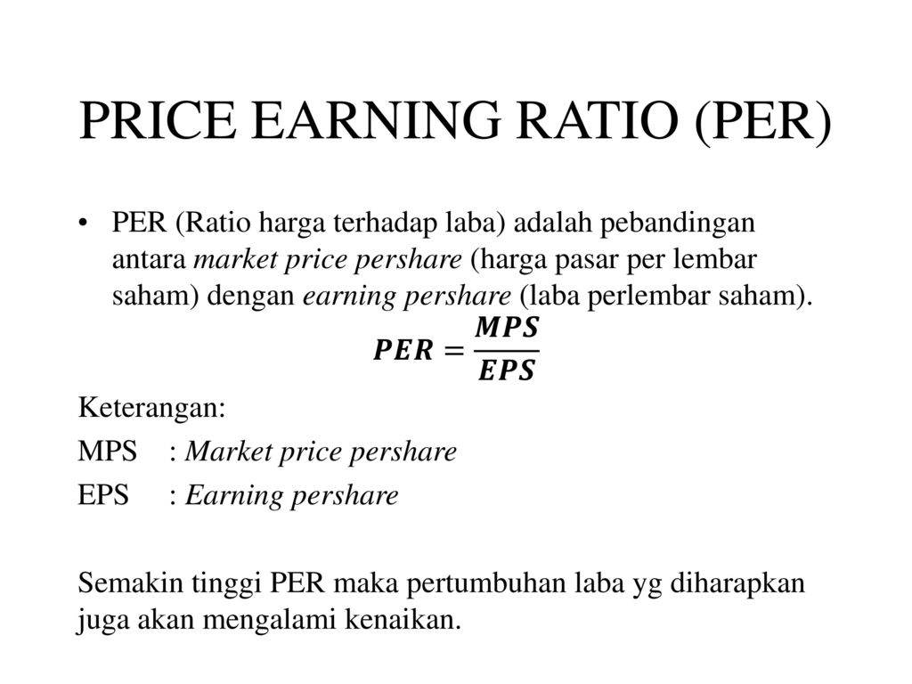 Earning ratio