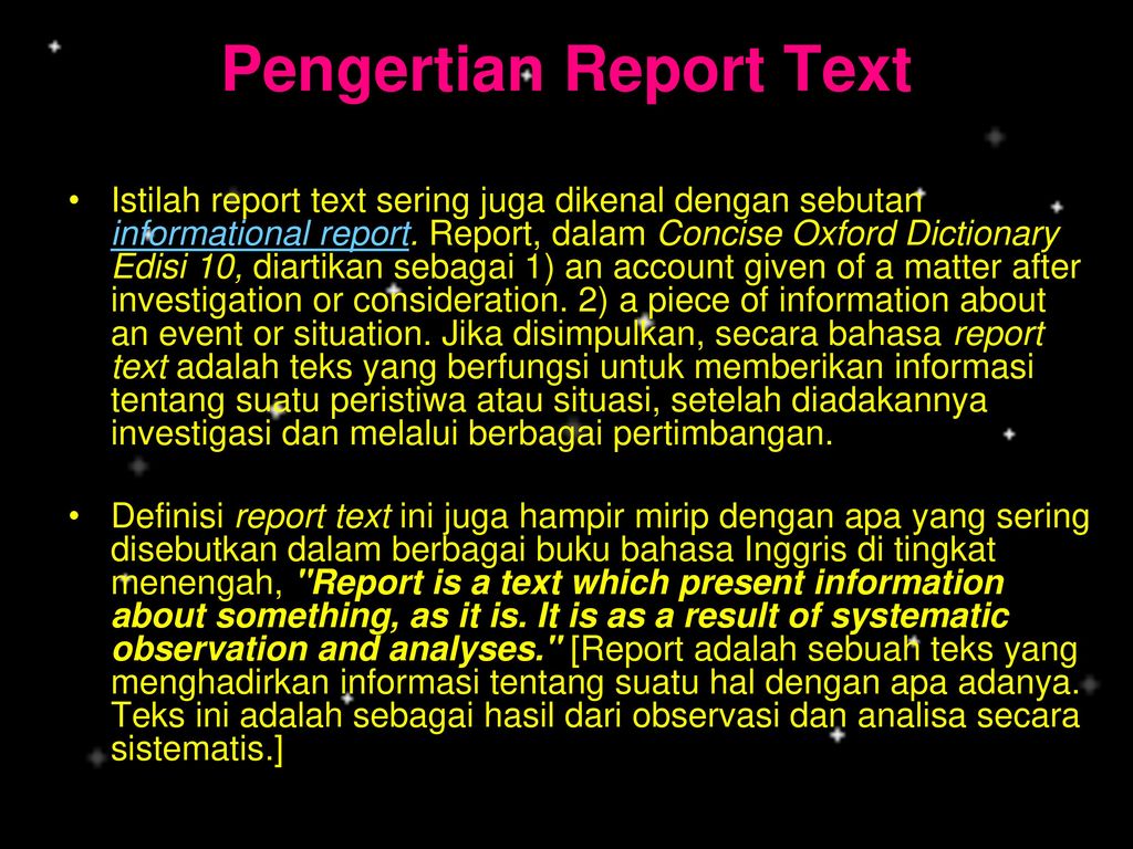 Report Text Ppt Download