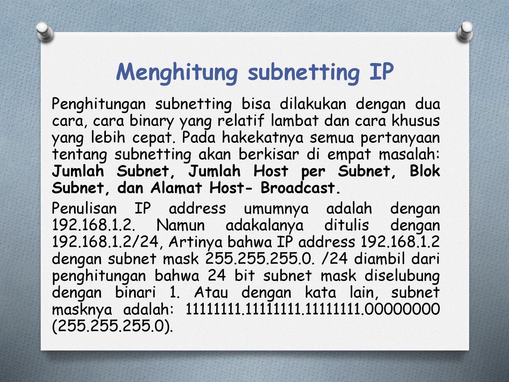 Cara Menghitung Subnetting – Meteor