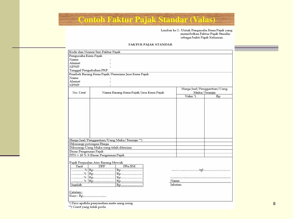 Contoh Faktur Pajak Eceran - Simak Gambar Berikut